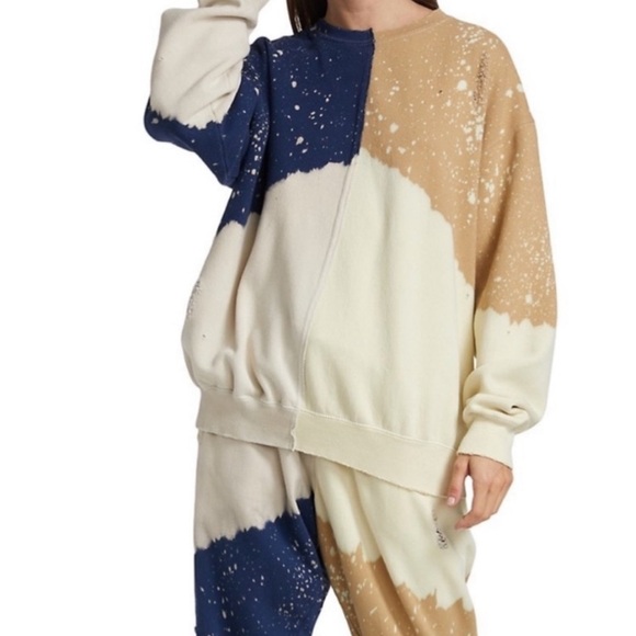 NWT LA DETRESSE Malibu tan blue tie dye acid dye set size small - Picture 2 of 16